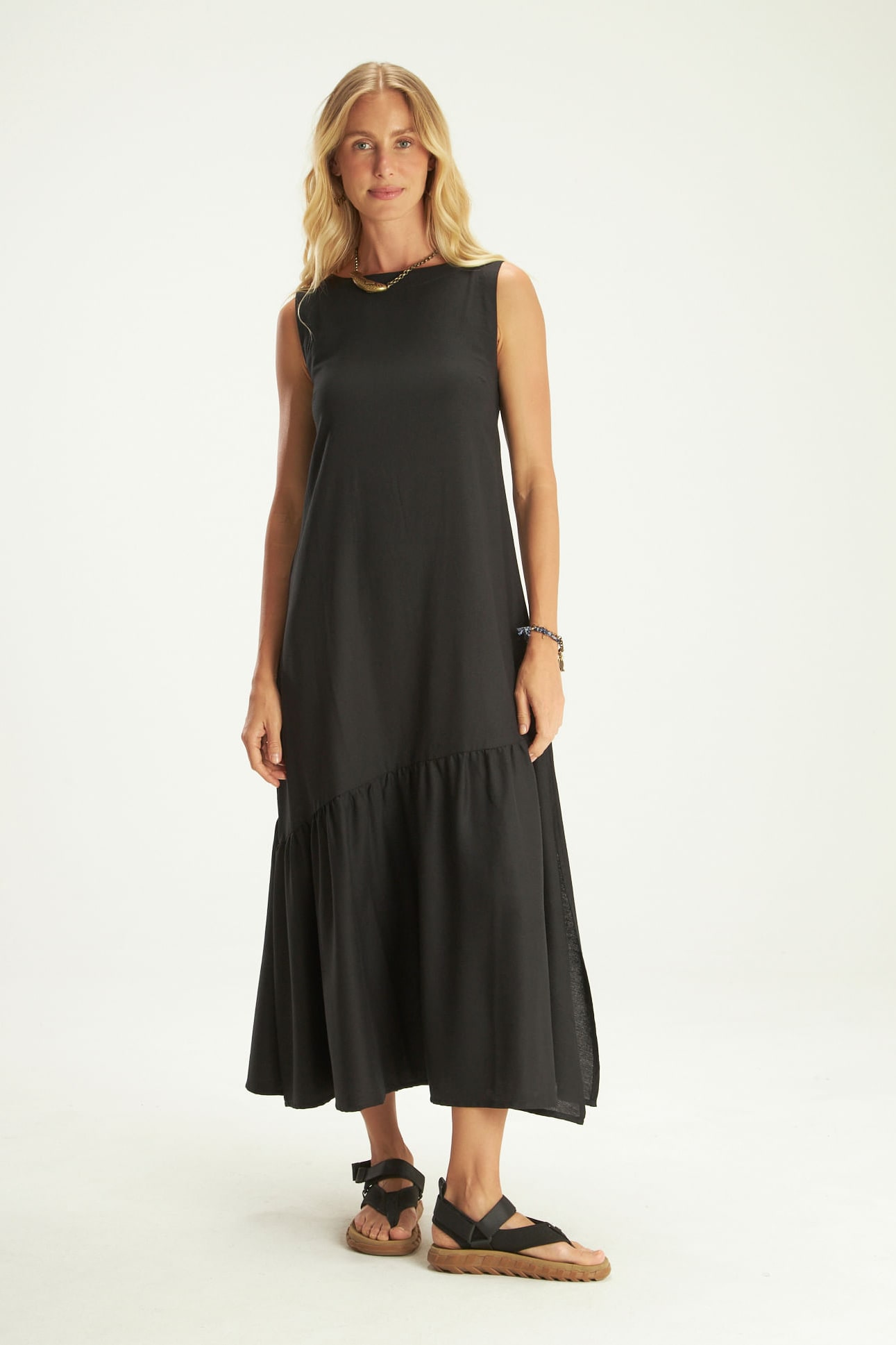 Vestido Linho Marear Preto
