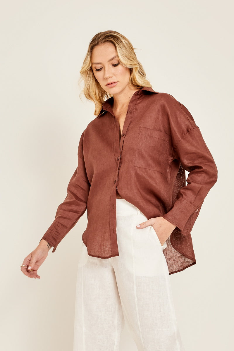 Camisa de Linho Over