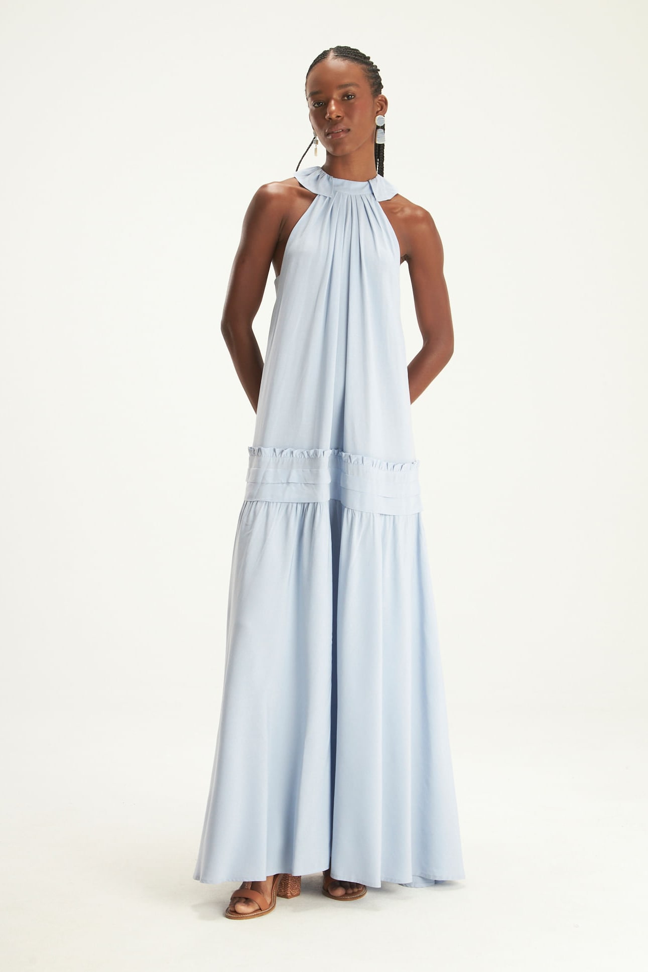 Vestido Amplo Linho Mar