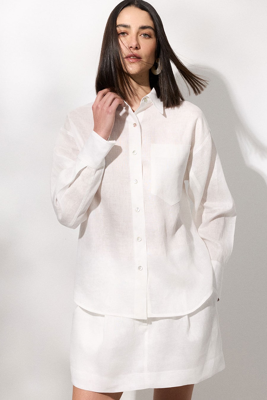Camisa de Linho Raven Off-White