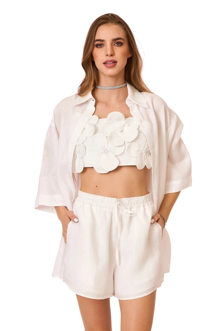 Shorts Serena 100% Linho Europeu
