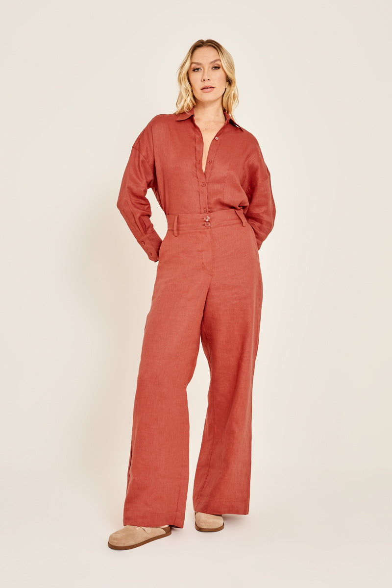 Calça de Linho Wide