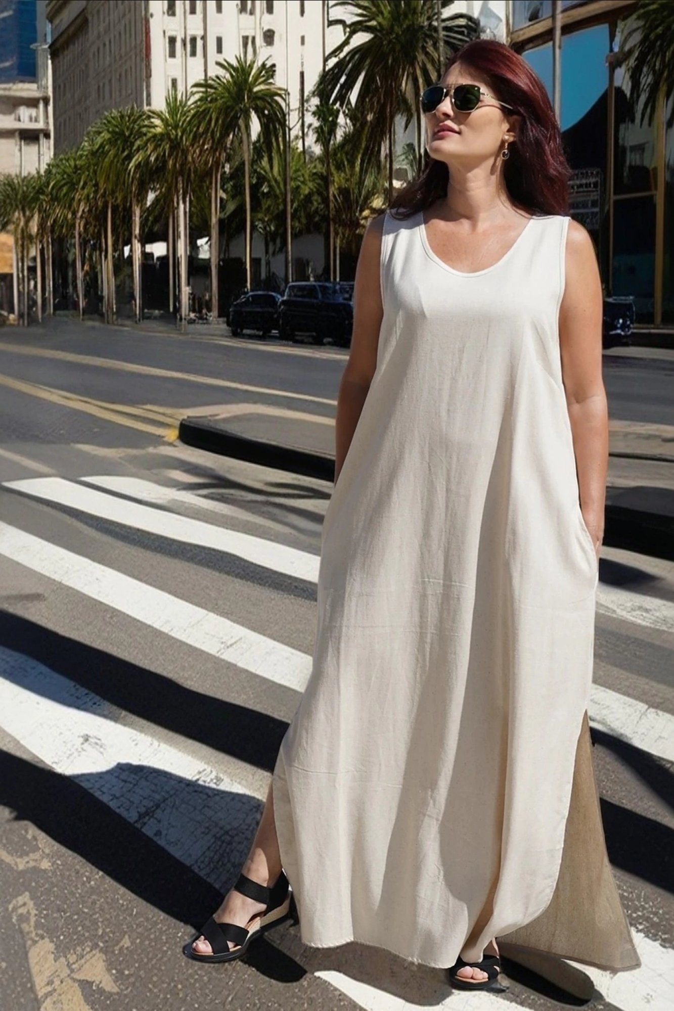 Vestido Longo Serena de Linho