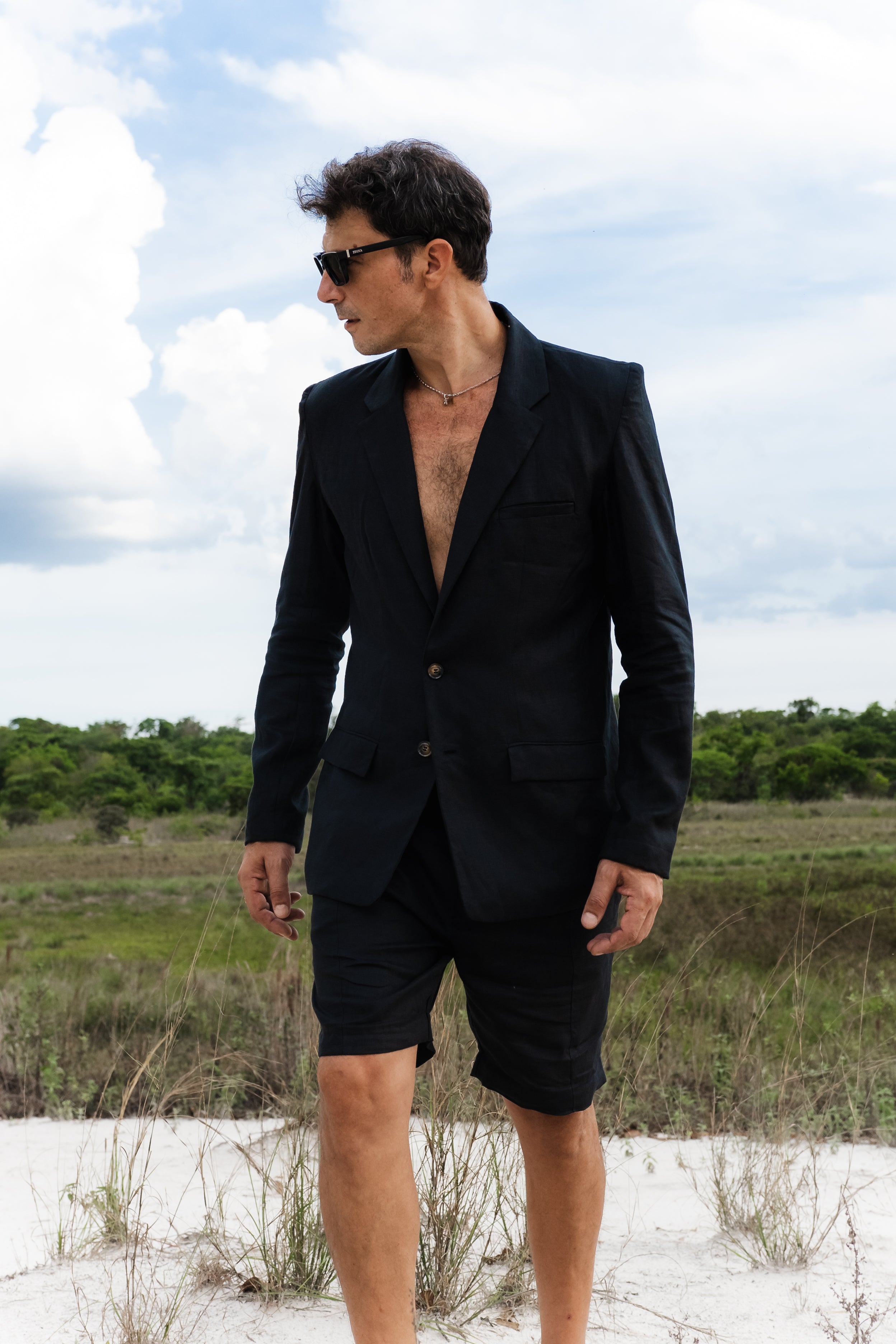 Bermuda Alfaiataria 100% Linho